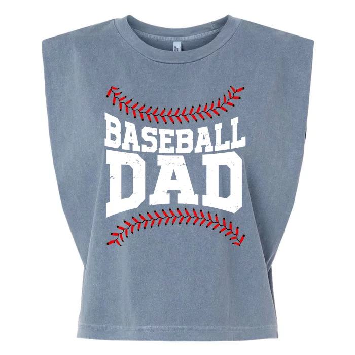 Baseball Dad Sports Fan Garment-Dyed Women's Muscle Tee