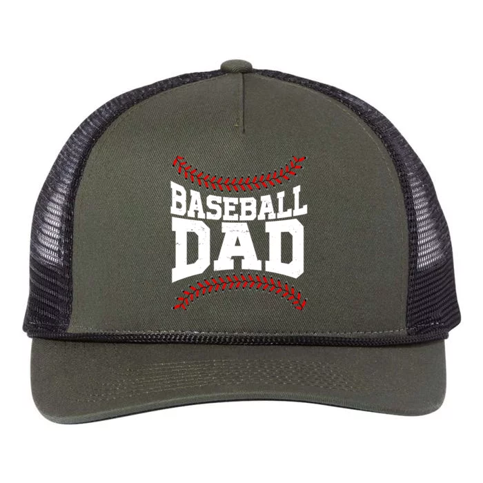 Baseball Dad Sports Fan Retro Rope Trucker Hat Cap