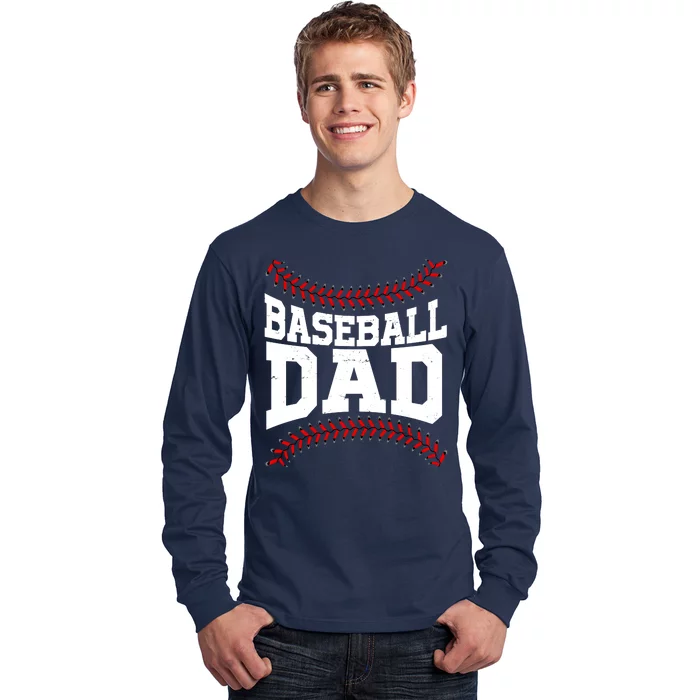 Baseball Dad Sports Fan Long Sleeve Shirt