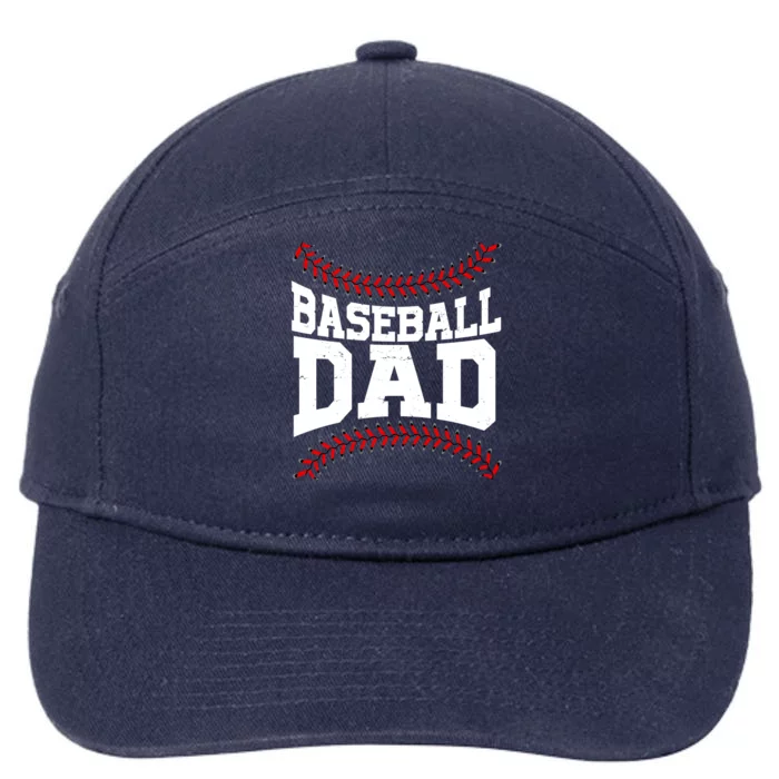 Baseball Dad Sports Fan 7-Panel Snapback Hat