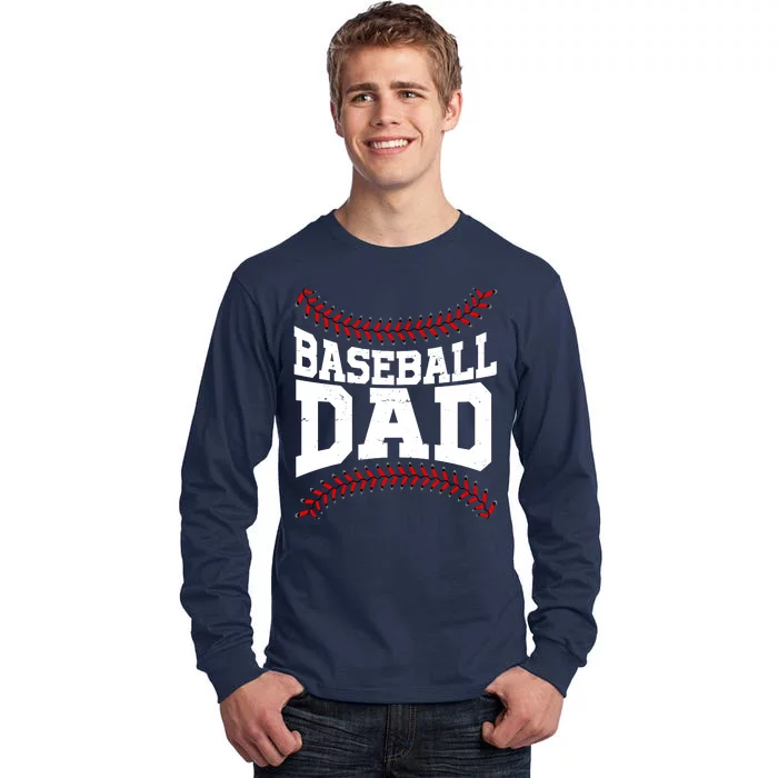 Baseball Dad Sports Fan Tall Long Sleeve T-Shirt