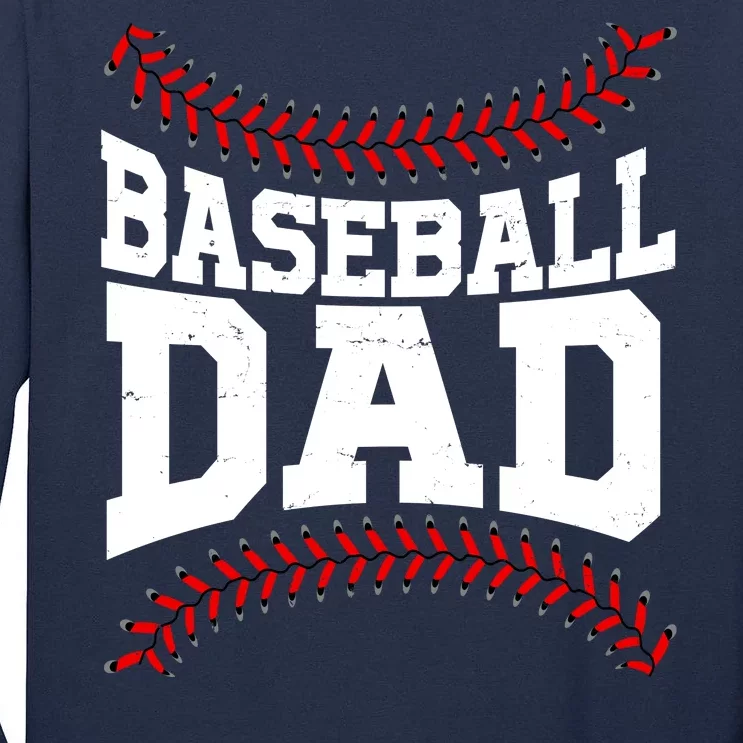 Baseball Dad Sports Fan Tall Long Sleeve T-Shirt