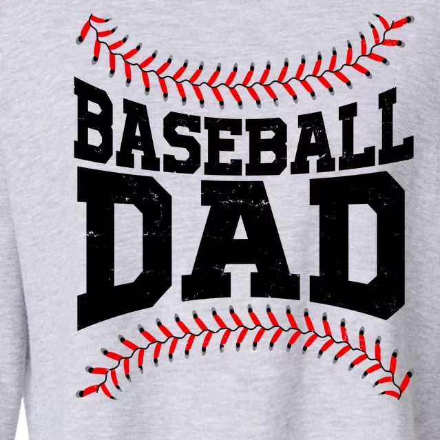 Baseball Dad Sports Fan Cropped Pullover Crew