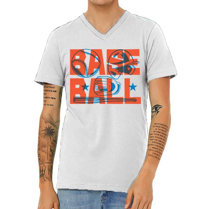 Baseball Equipment V-Neck T-Shirt