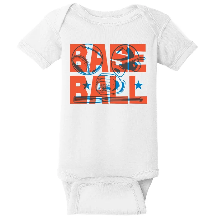 Baseball Equipment Baby Bodysuit