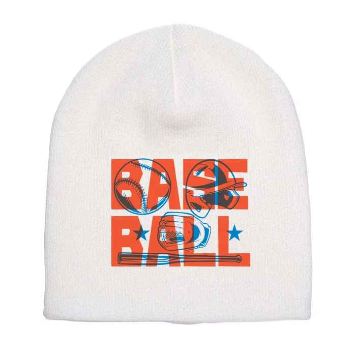 Baseball Equipment Short Acrylic Beanie