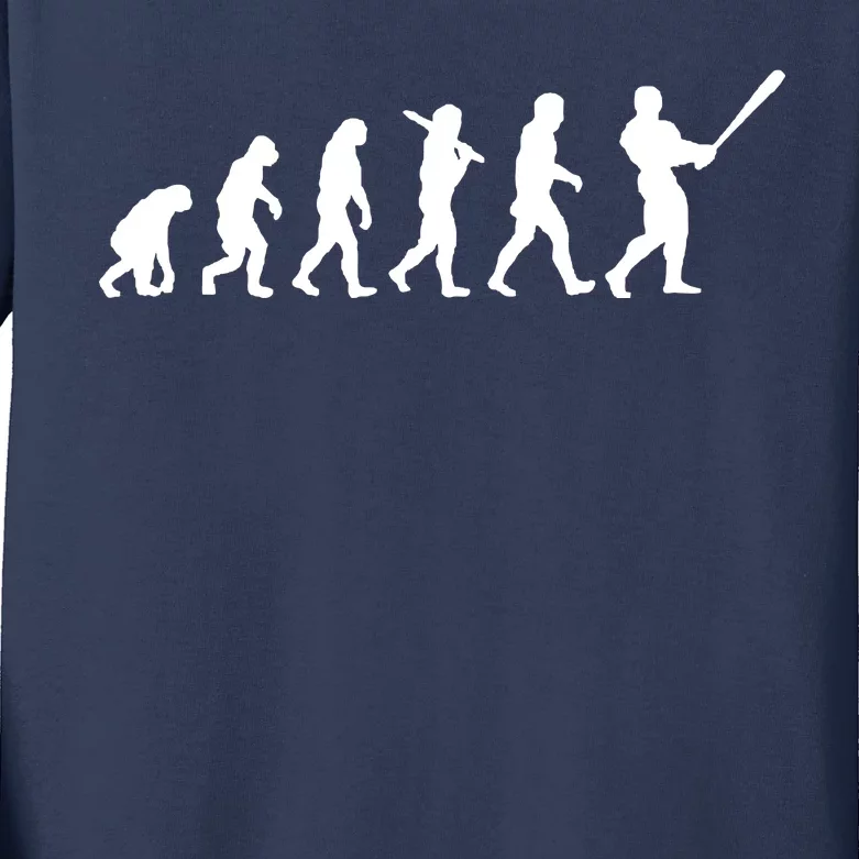 Baseball Evolution Kids Long Sleeve Shirt