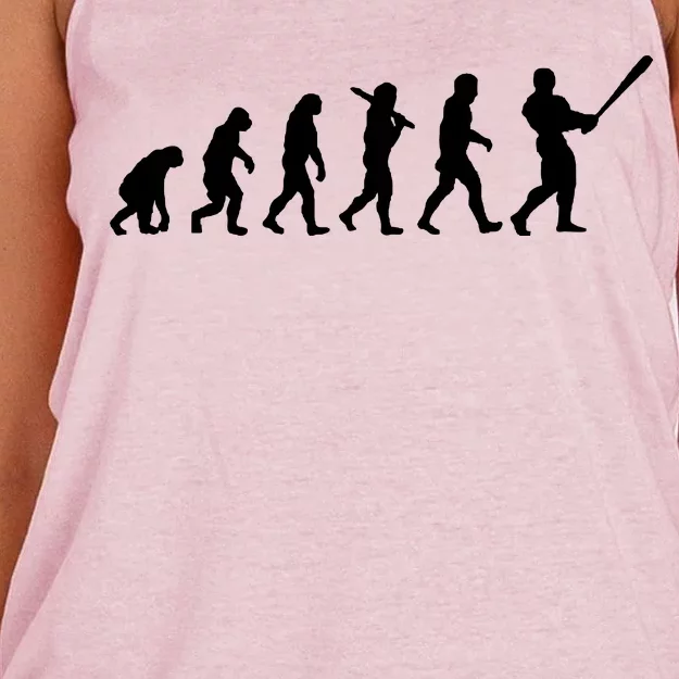 Baseball Evolution Women's Knotted Racerback Tank