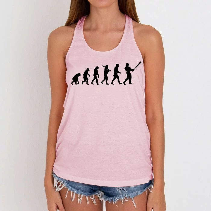 Baseball Evolution Women's Knotted Racerback Tank