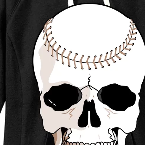 Baseball Face Skeleton Skull Women's Fleece Hoodie