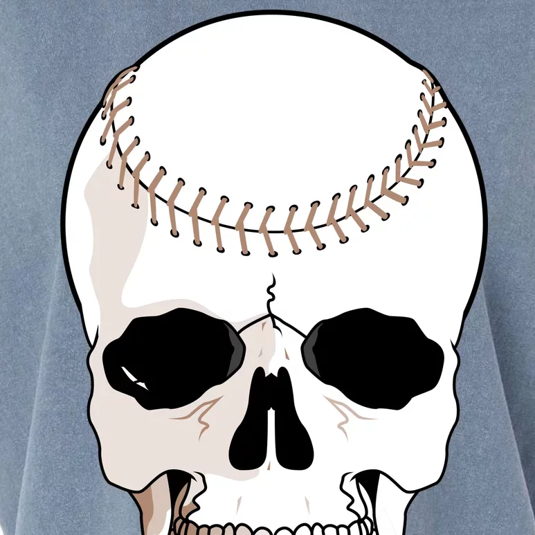 Baseball Face Skeleton Skull Garment-Dyed Women's Muscle Tee