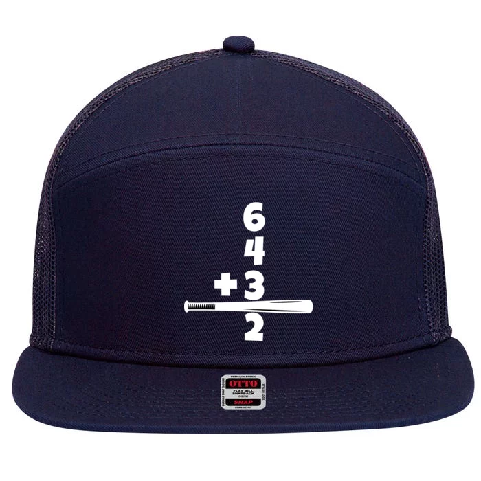 Baseball Funny Joke 7 Panel Mesh Trucker Snapback Hat