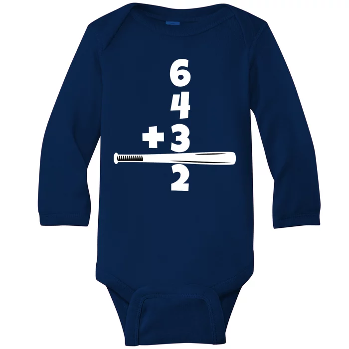 Baseball Funny Joke Baby Long Sleeve Bodysuit