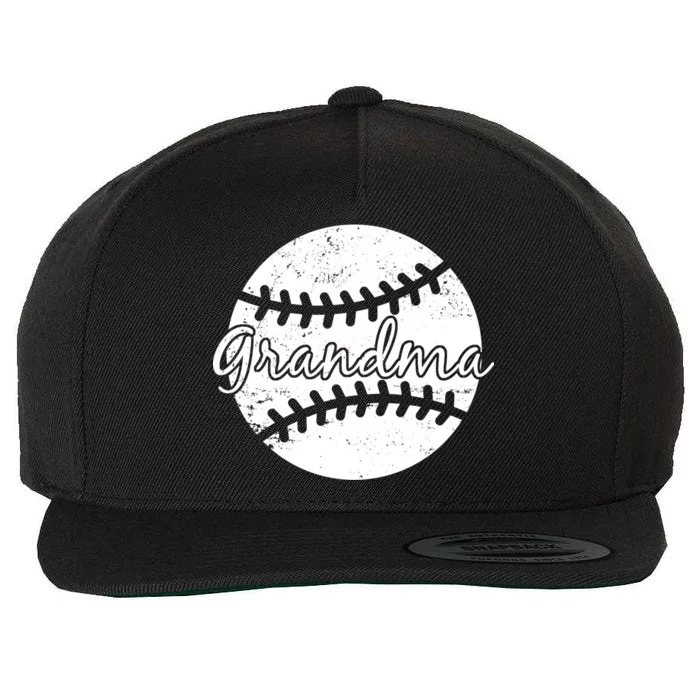 Baseball Grandma Wool Snapback Cap