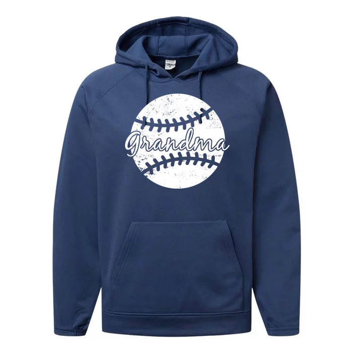 Baseball Grandma Performance Fleece Hoodie