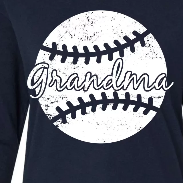 Baseball Grandma Womens Cotton Relaxed Long Sleeve T-Shirt