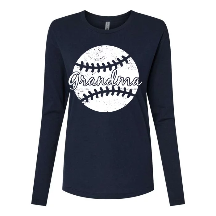 Baseball Grandma Womens Cotton Relaxed Long Sleeve T-Shirt