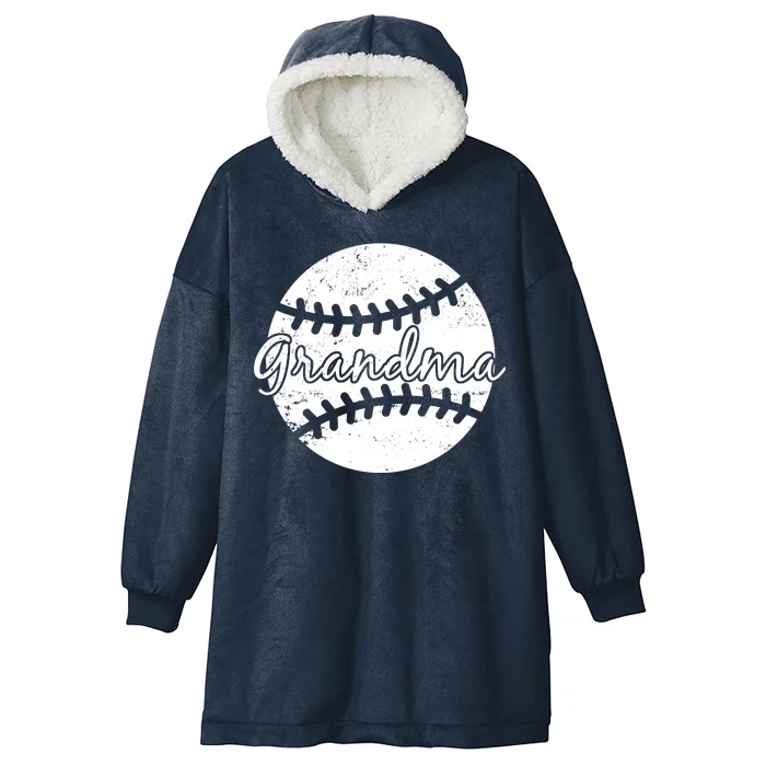 Baseball Grandma Hooded Wearable Blanket