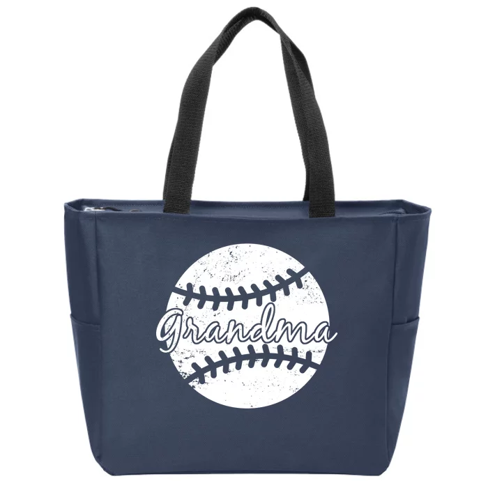 Baseball Grandma Zip Tote Bag