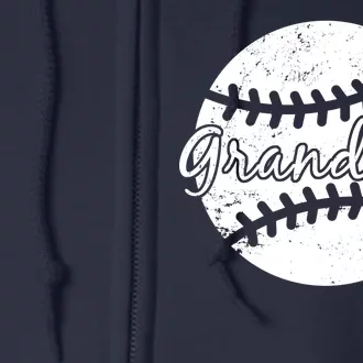 Baseball Grandma Full Zip Hoodie