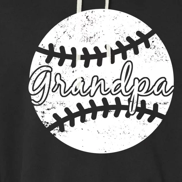 Baseball Grandpa Garment-Dyed Fleece Hoodie