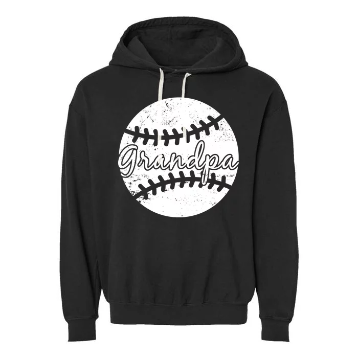 Baseball Grandpa Garment-Dyed Fleece Hoodie