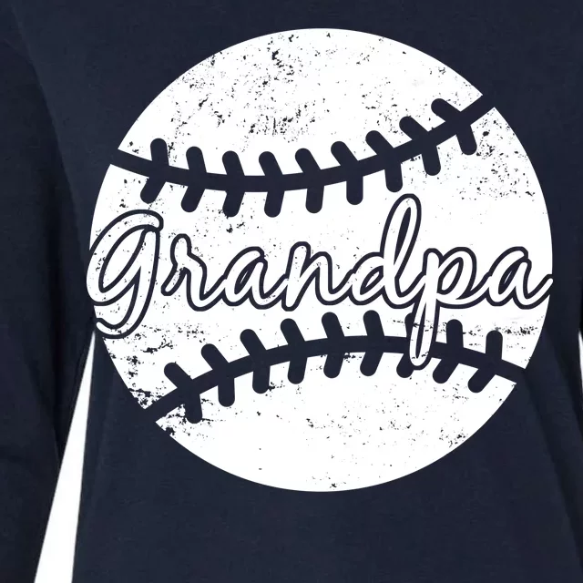 Baseball Grandpa Womens Cotton Relaxed Long Sleeve T-Shirt