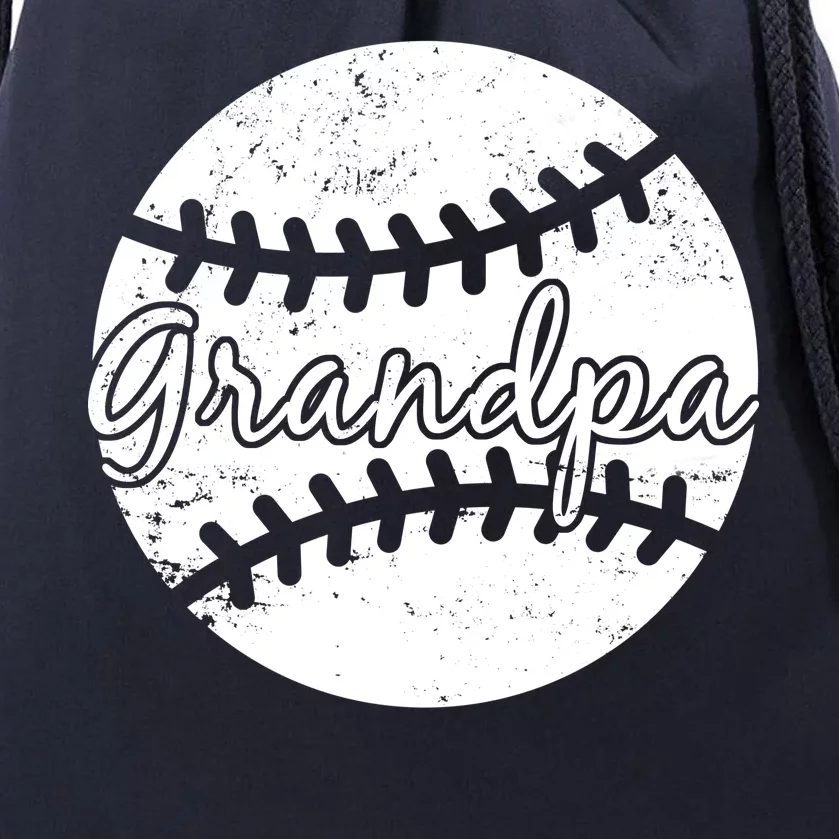 Baseball Grandpa Drawstring Bag