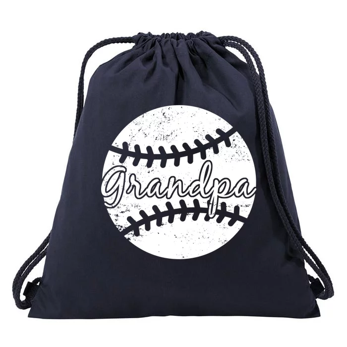 Baseball Grandpa Drawstring Bag