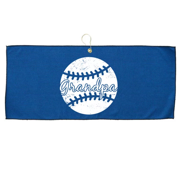 Baseball Grandpa Large Microfiber Waffle Golf Towel