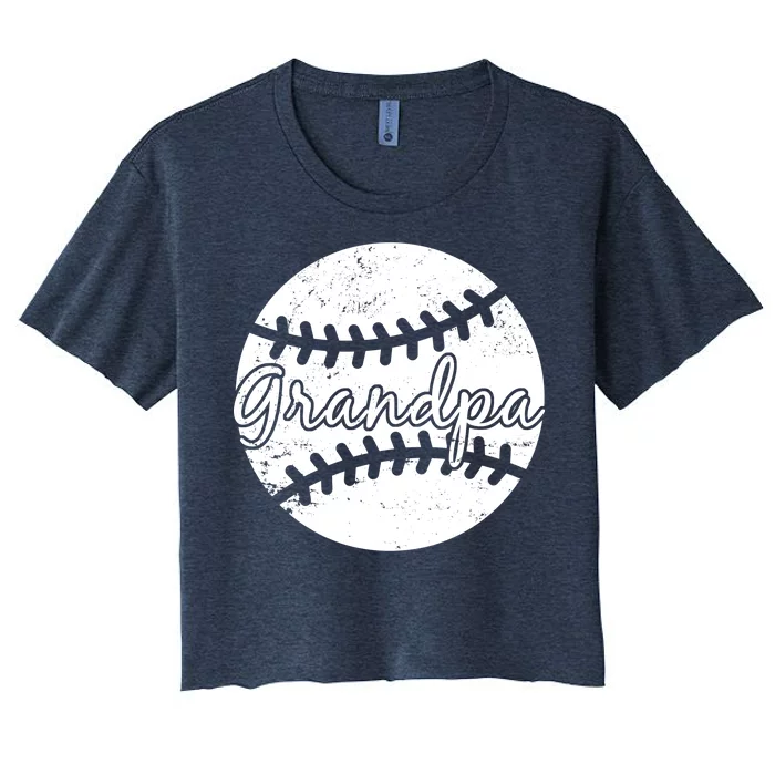 Baseball Grandpa Women's Crop Top Tee