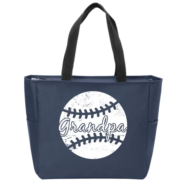 Baseball Grandpa Zip Tote Bag