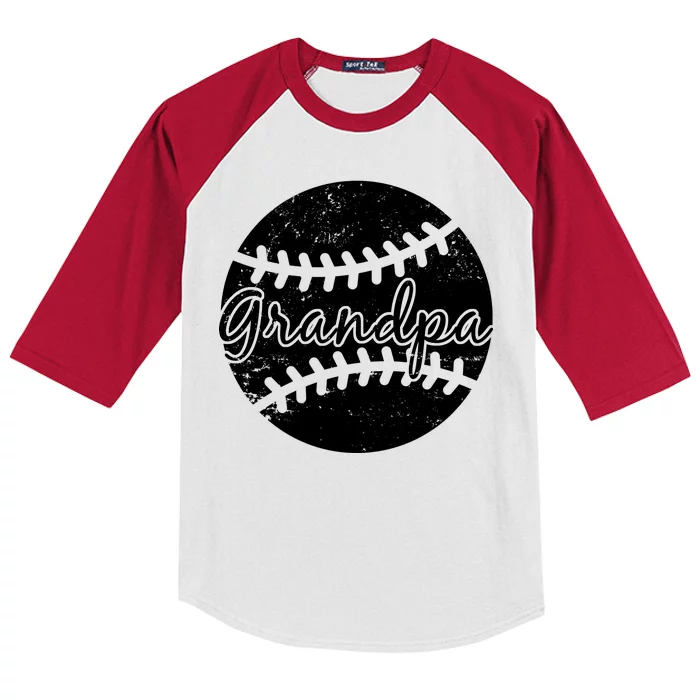 Baseball Grandpa Kids Colorblock Raglan Jersey