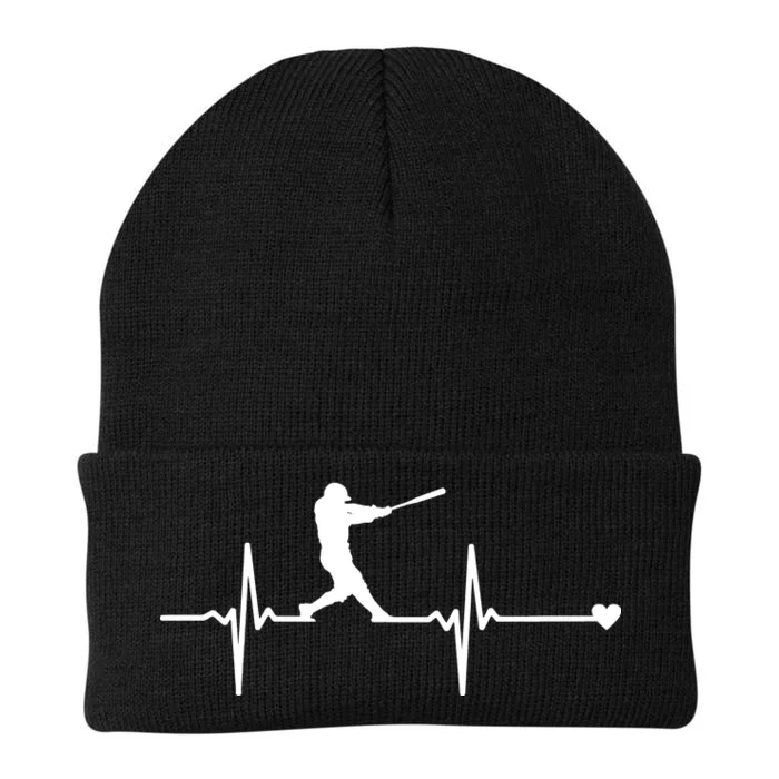 Baseball Heartbeat Pulse Knit Cap Winter Beanie