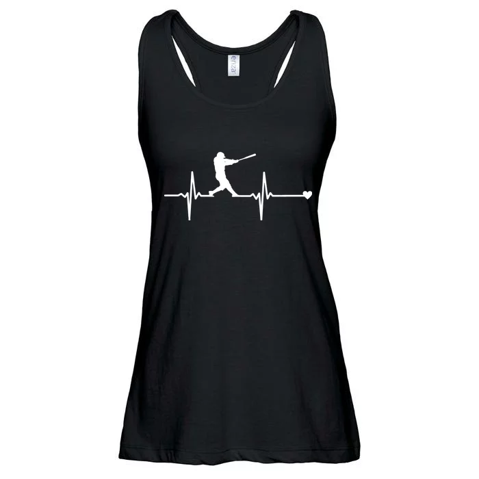 Baseball Heartbeat Pulse Ladies Essential Flowy Tank