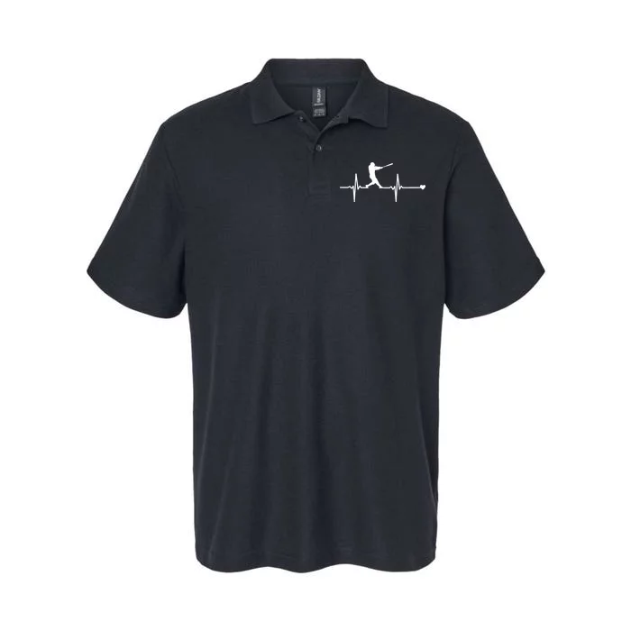 Baseball Heartbeat Pulse Softstyle Adult Sport Polo