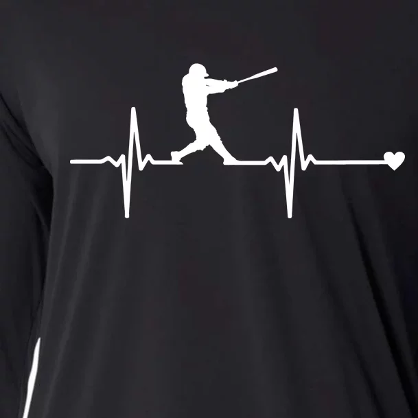 Baseball Heartbeat Pulse Cooling Performance Long Sleeve Crew