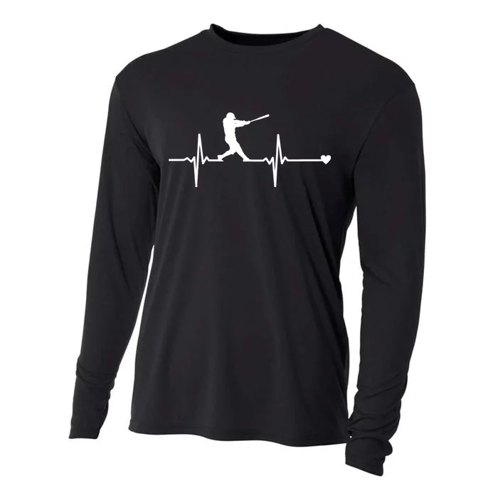 Baseball Heartbeat Pulse Cooling Performance Long Sleeve Crew