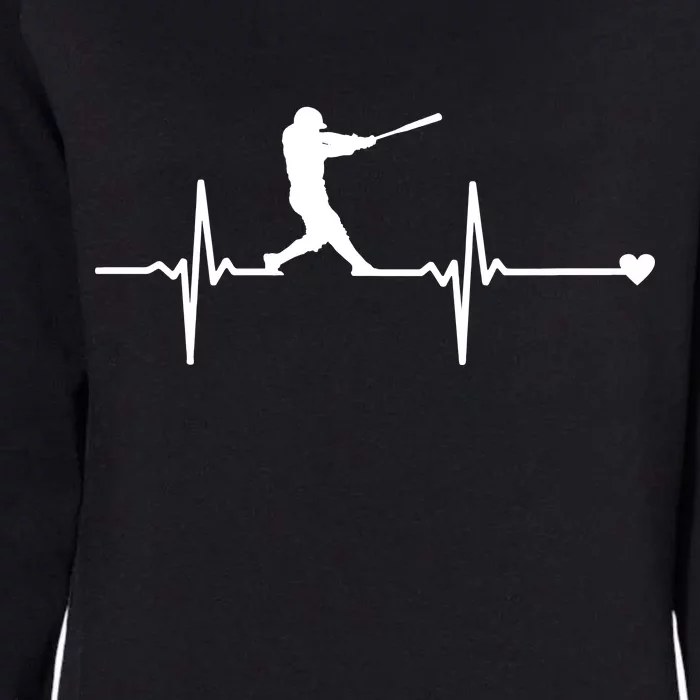 Baseball Heartbeat Pulse Womens California Wash Sweatshirt