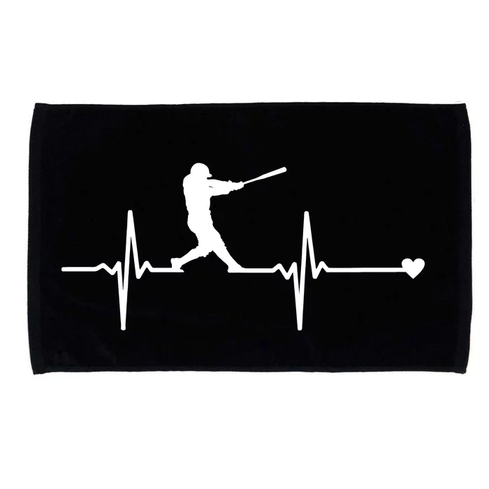 Baseball Heartbeat Pulse Microfiber Hand Towel