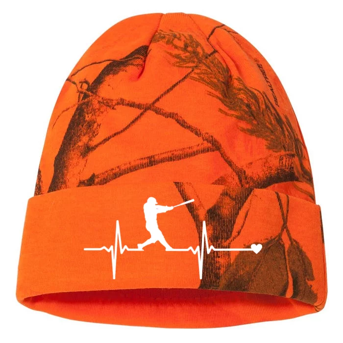 Baseball Heartbeat Pulse Kati - 12in Camo Beanie