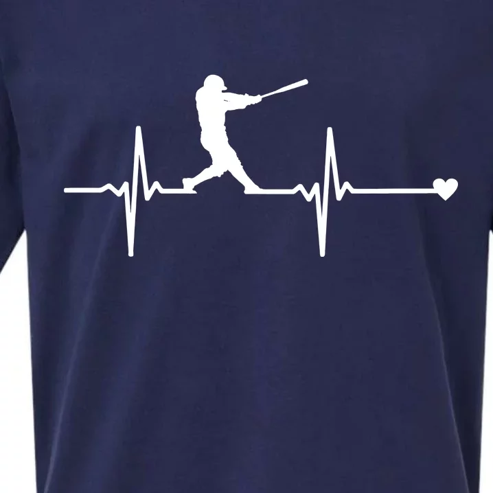 Baseball Heartbeat Pulse Sueded Cloud Jersey T-Shirt