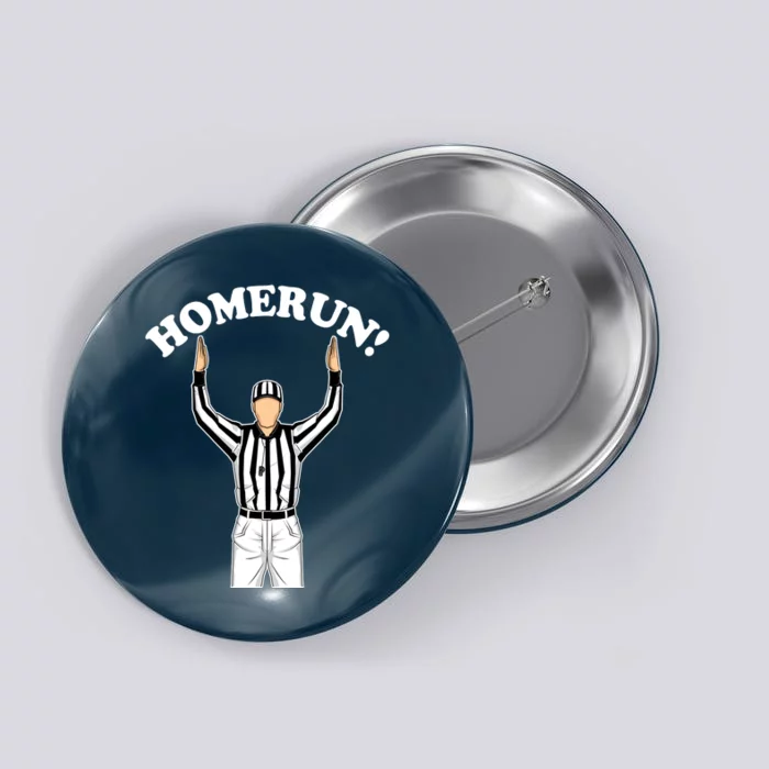 Baseball Homerun Football Referee Funny Button