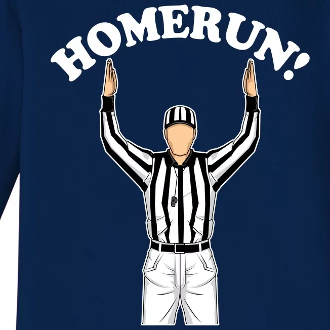 Baseball Homerun Football Referee Funny Baby Long Sleeve Bodysuit