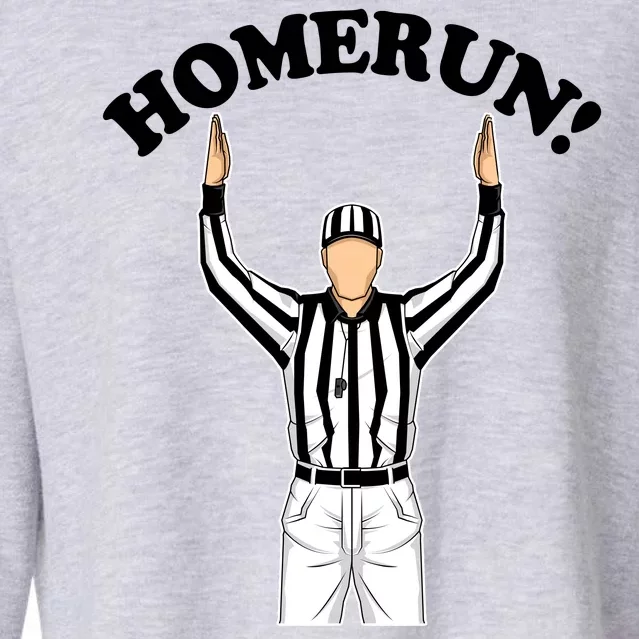 Baseball Homerun Football Referee Funny Cropped Pullover Crew