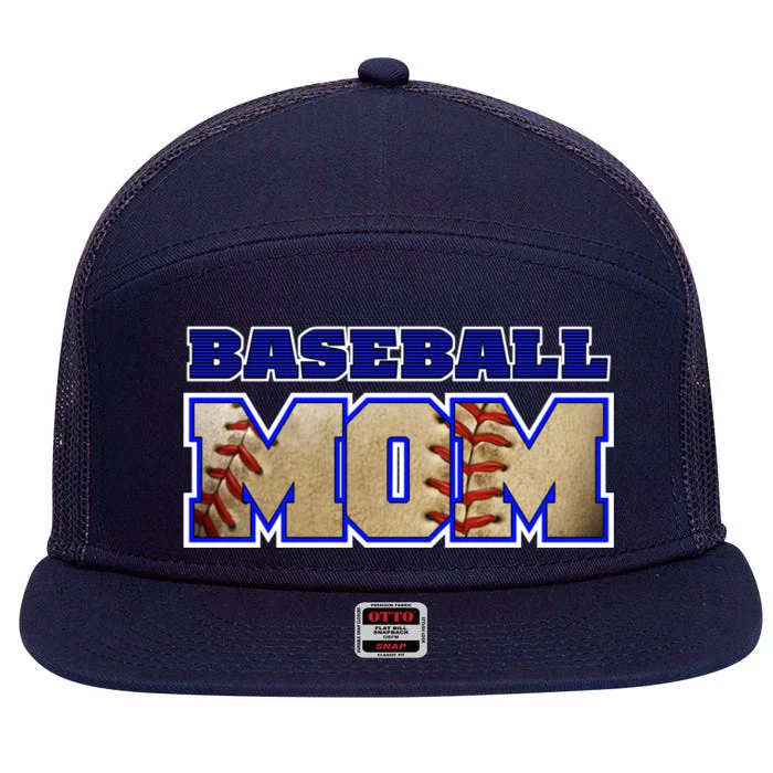 Baseball Mom 7 Panel Mesh Trucker Snapback Hat