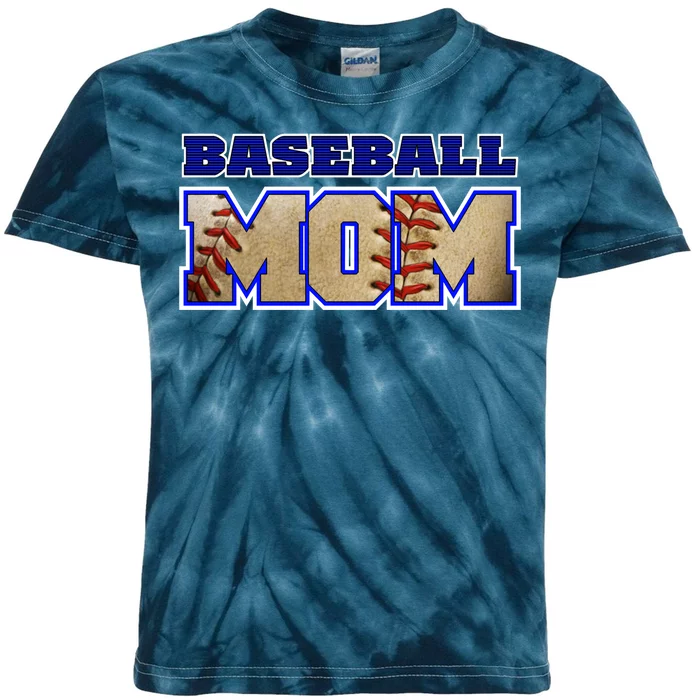 Baseball Mom Kids Tie-Dye T-Shirt