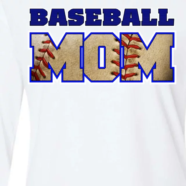 Baseball Mom Womens Cotton Relaxed Long Sleeve T-Shirt