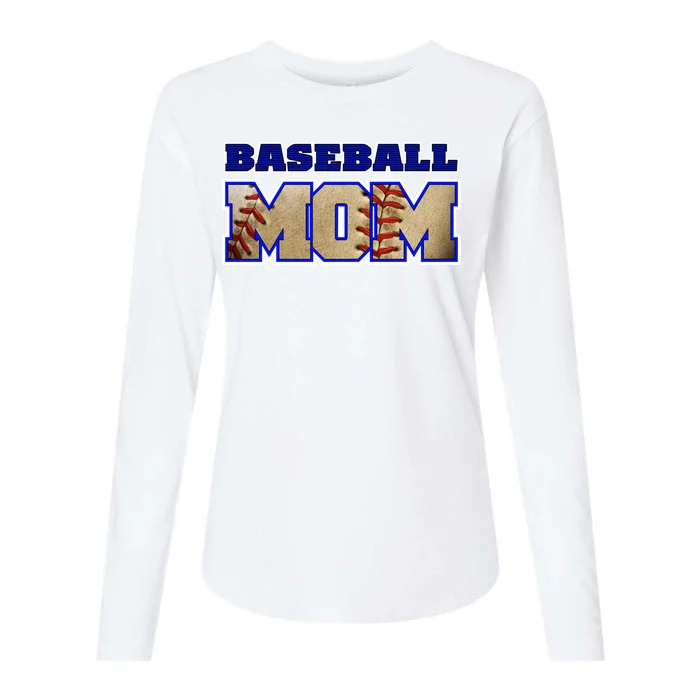 Baseball Mom Womens Cotton Relaxed Long Sleeve T-Shirt