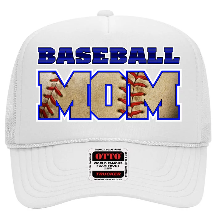 Baseball Mom High Crown Mesh Trucker Hat